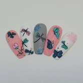 Dragonflies & Butterflies "Beginner Edition"  (CjS-B-THREE) -  CJS Medium Stamping Plate